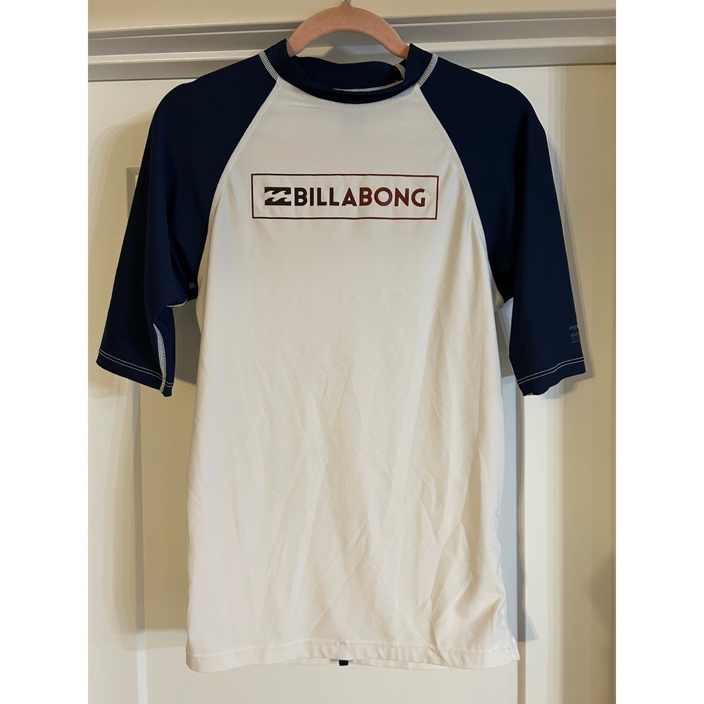 Billabong Rash Guard Sun Protection Swim Shirt Compression White XL Surf Beach